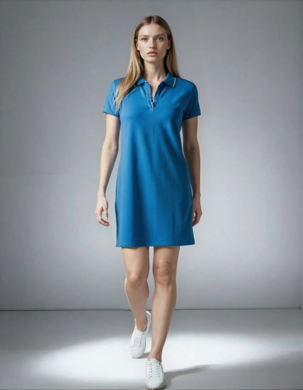 Calvin Klein Elegant Blue Dress for Effortless Style