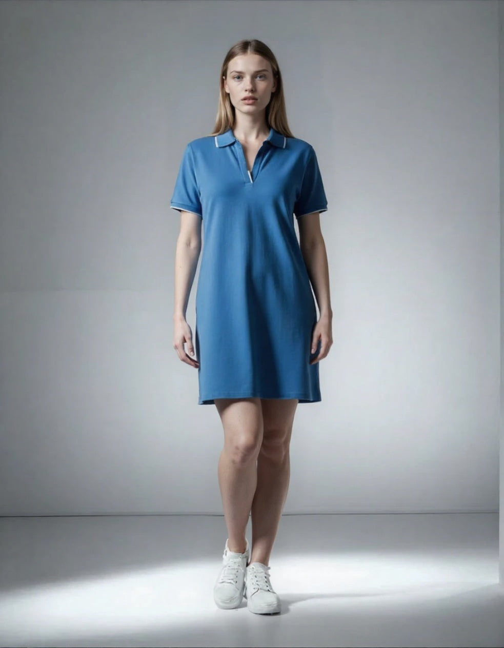 Calvin Klein Elegant Blue Dress for Effortless Style