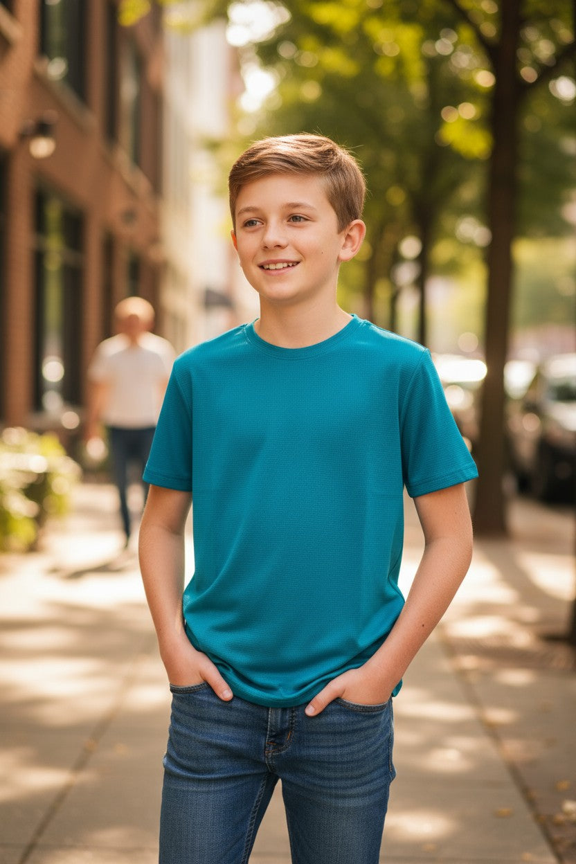 Layers Boys’ 3-Pack T-Shirts – Size M (10–12 Years)