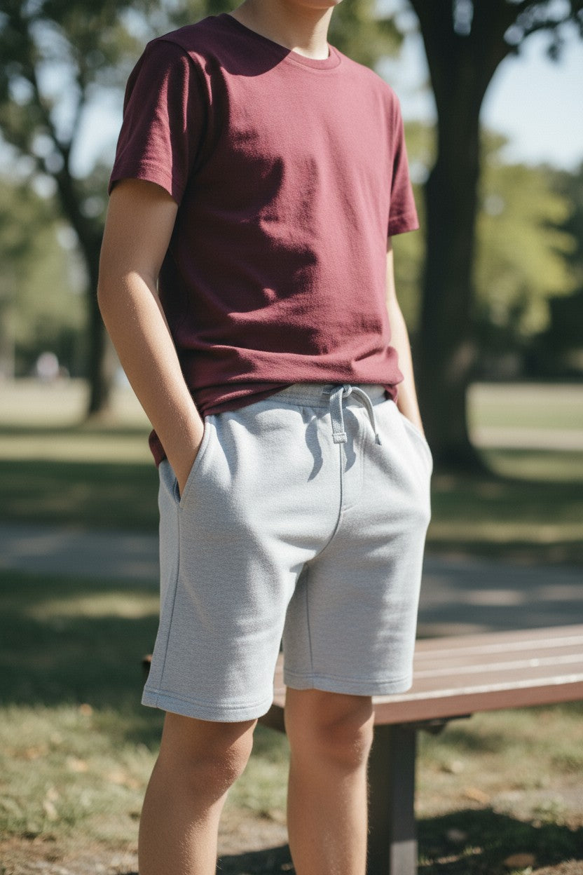 Kenneth Cole Boys’ 3-Piece Shorts Set – US Size 10 | Classic Comfort in Neutral Colors