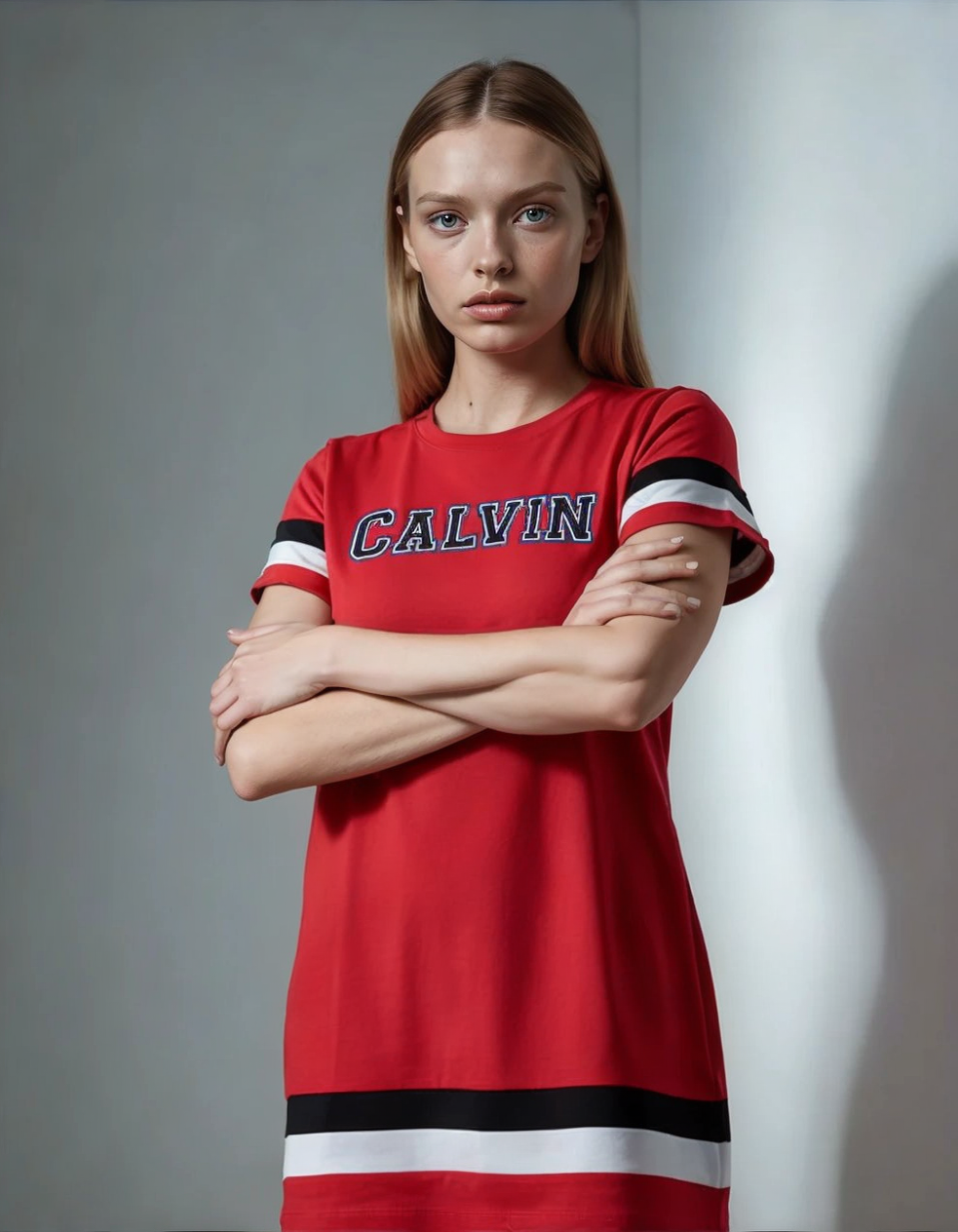 Calvin Klein Women's Color-Block T-Shirt Dress