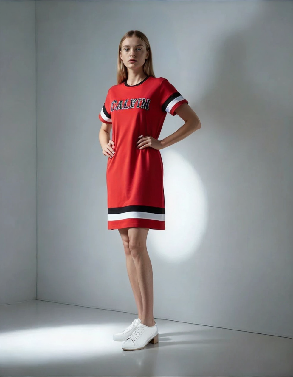 Calvin Klein Women's Color-Block T-Shirt Dress