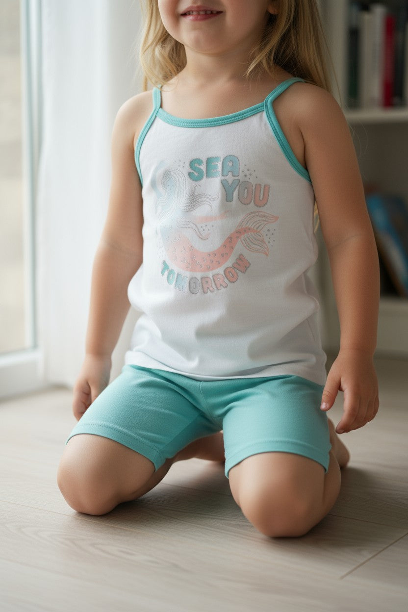 Carter’s Girl 2pcs Set – Mermaid Tank & Shorts – Size 4Y