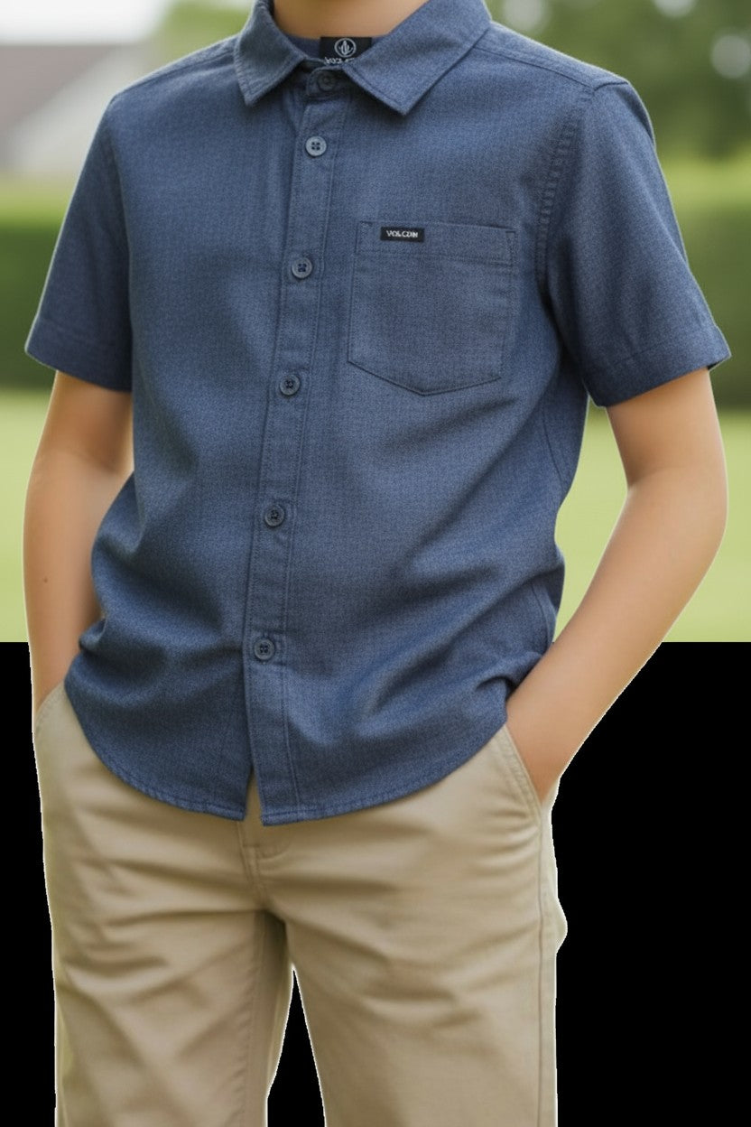 VOLOCOM Boys 2-Piece Set – Short Sleeve Shirt & Pants (3Y)