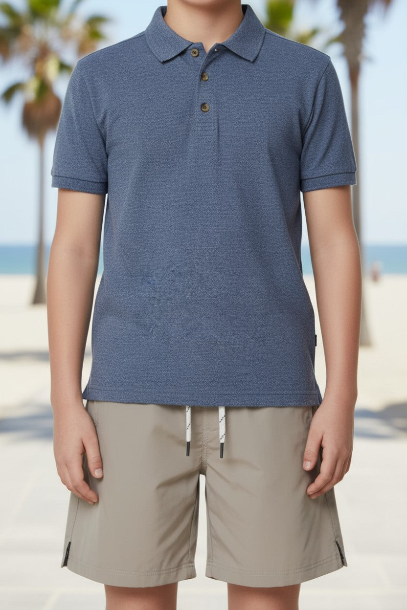 Eddie Bauer Boys’ 3-Piece Set – Polo, Graphic Tee & Shorts (6Y)