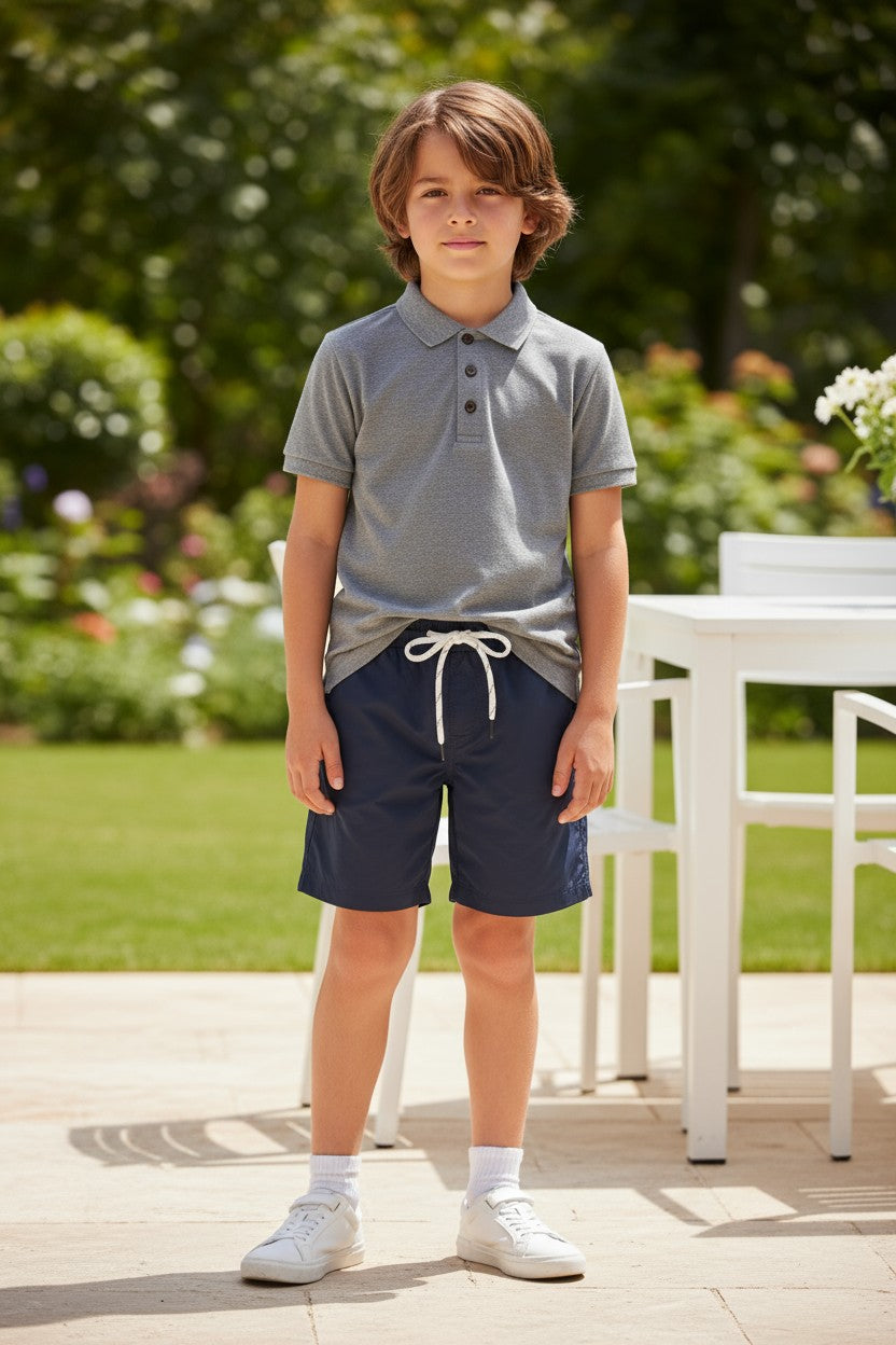 Eddie Bauer 3-Piece Outfit Set for Boys – Size 5Y (Polo, Graphic Tee & Shorts)