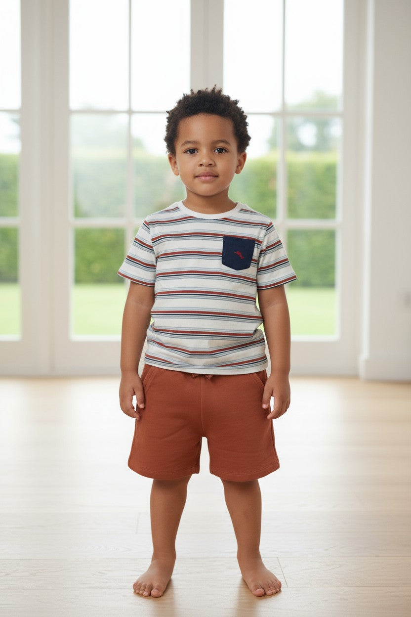 Tommy Bahama Boys’ 4-Piece Outfit Set – 2 Years (2 Tees & 2 Shorts)