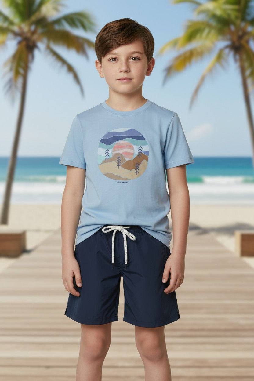 Eddie Bauer 3-Piece Outfit Set for Boys – Size 5Y (Polo, Graphic Tee & Shorts)