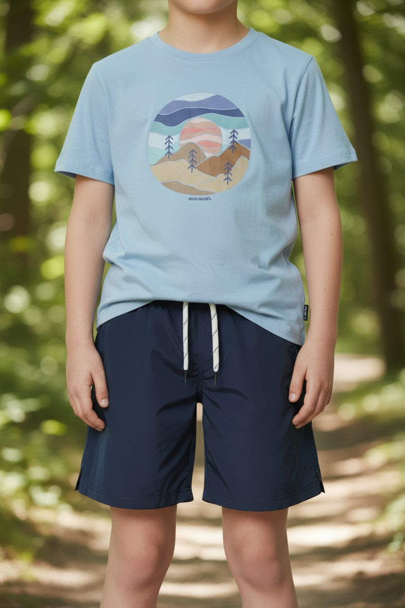 Eddie Bauer 3-Piece Outfit Set for Boys – Size 5Y (Polo, Graphic Tee & Shorts)