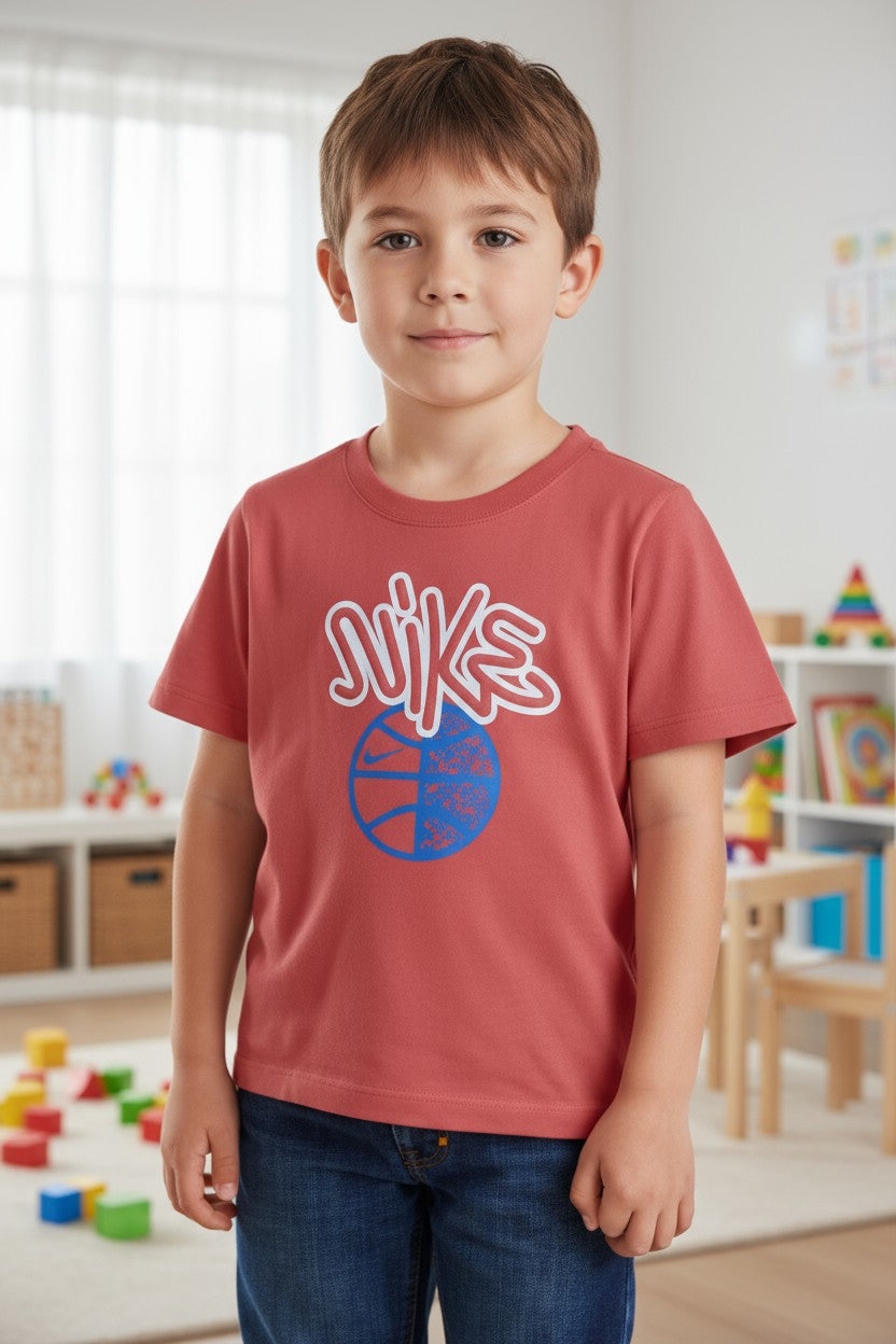 Nike Kids Boys' Basketball Graphic T-Shirt – Red (Size 5Y )