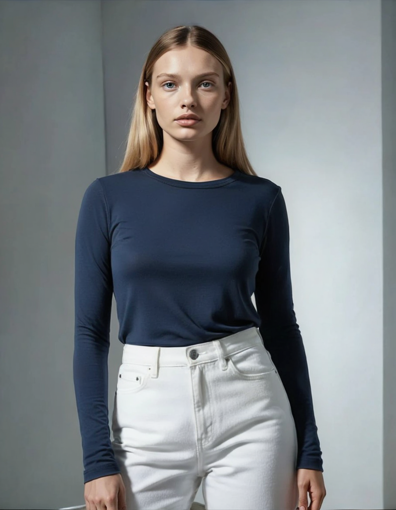 Women’s 2PCS Long Sleeve Top Set – Dark Green & Navy