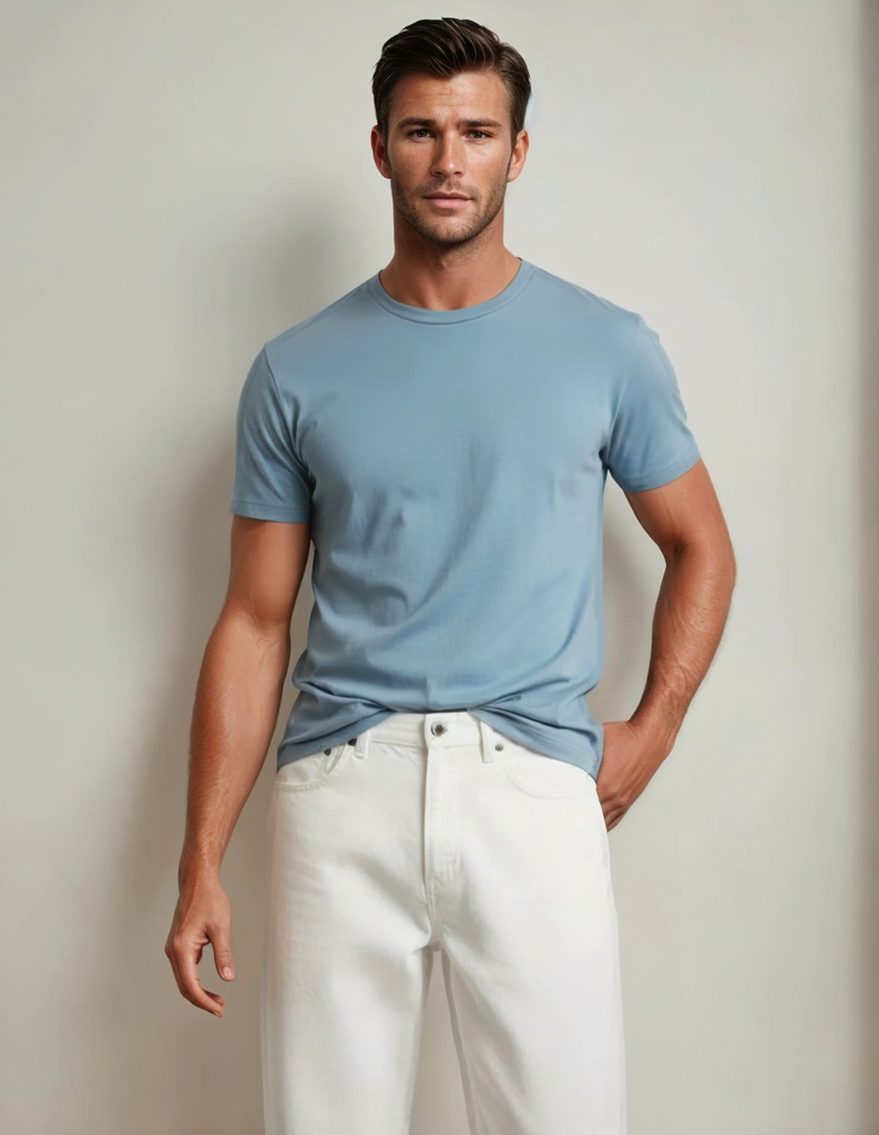 Kenneth Cole Active Men’s Blue Crew Neck T-Shirt – L