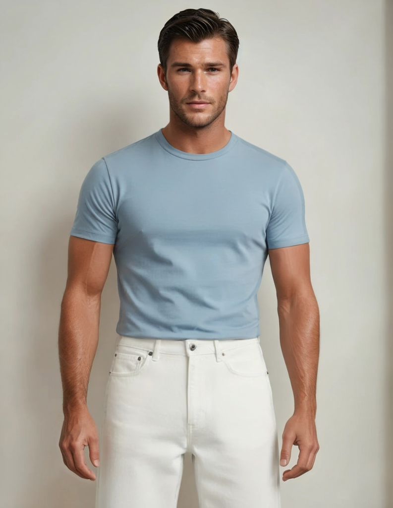 Kenneth Cole Active Men’s Blue Crew Neck T-Shirt – L