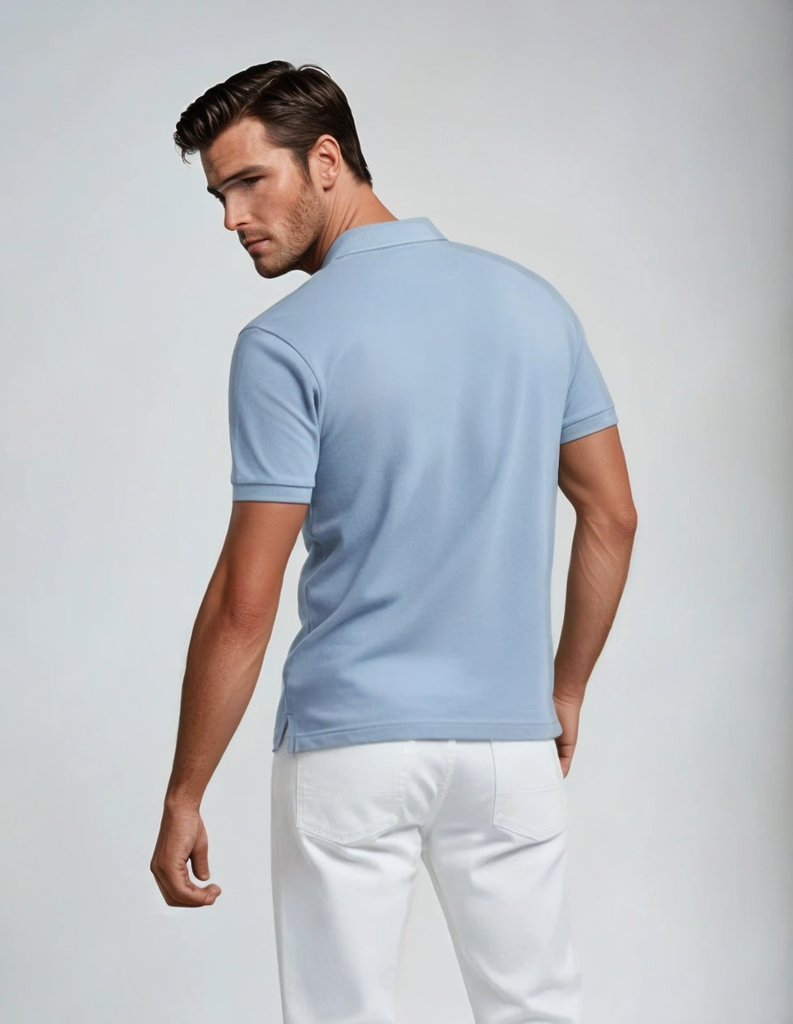 Thomas Sterling Men’s Light Blue Polo Shirt – Sizes M & XL