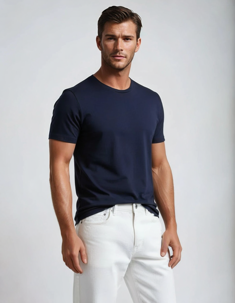 GAIAM Men’s Navy Crew Neck Performance T-Shirt – XL