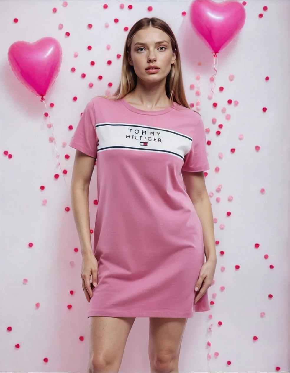 Tommy Hilfiger Women’s T-Shirt Dress – Casual Short Sleeve Cotton Dress