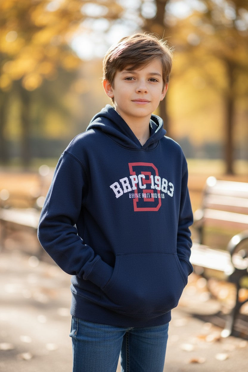 Beverly Hills Polo Club Kids Hoodie – Navy Blue “BHPC 1983” (Size 6–7Y)