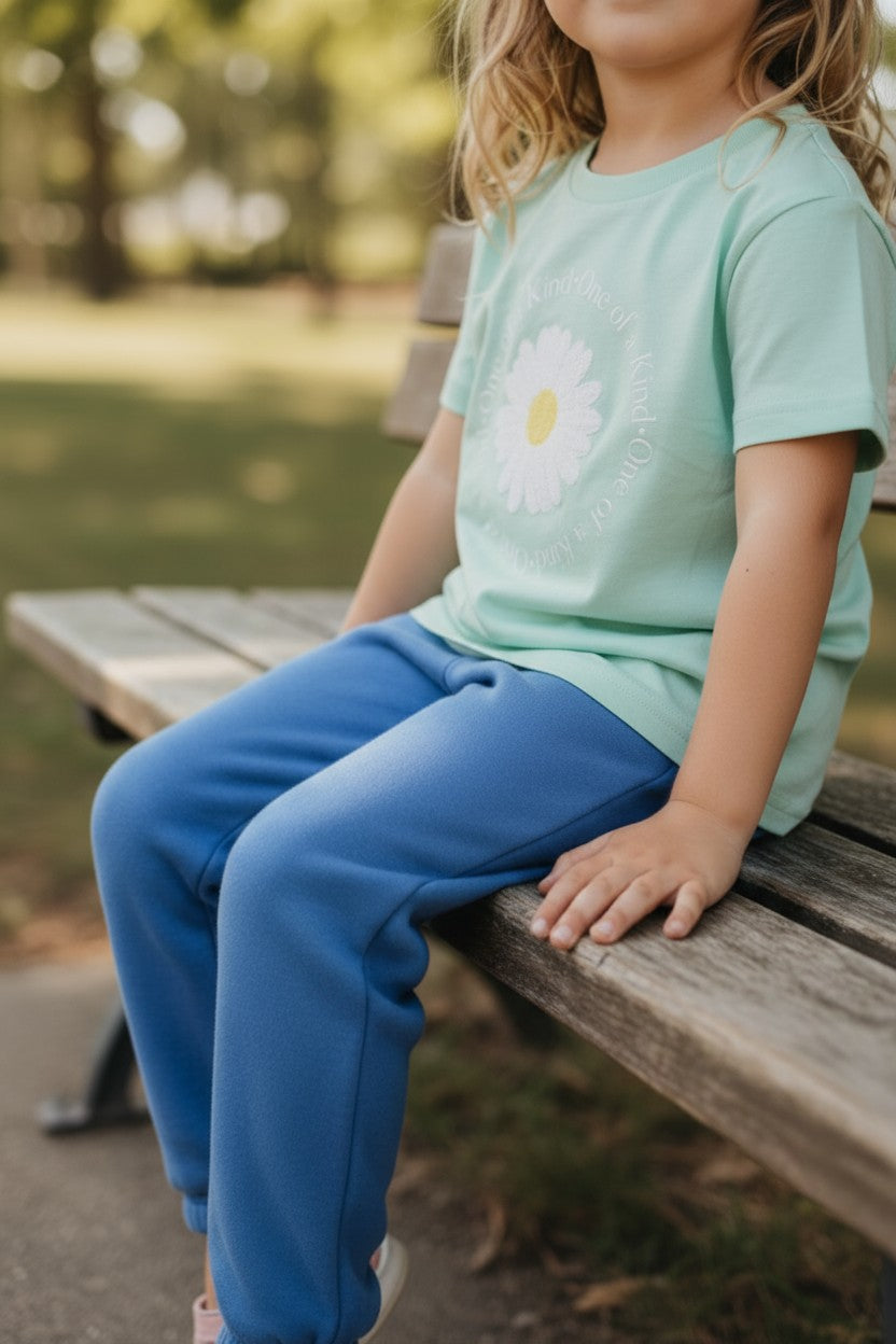 Derek Heart Girls’ 2pcs T-Shirt Set – Daisy Print Summer Tops