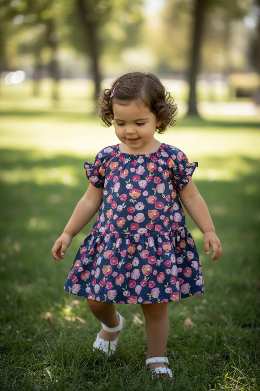 Carter’s Girl Floral Print Short Sleeve Dress – 4 Years