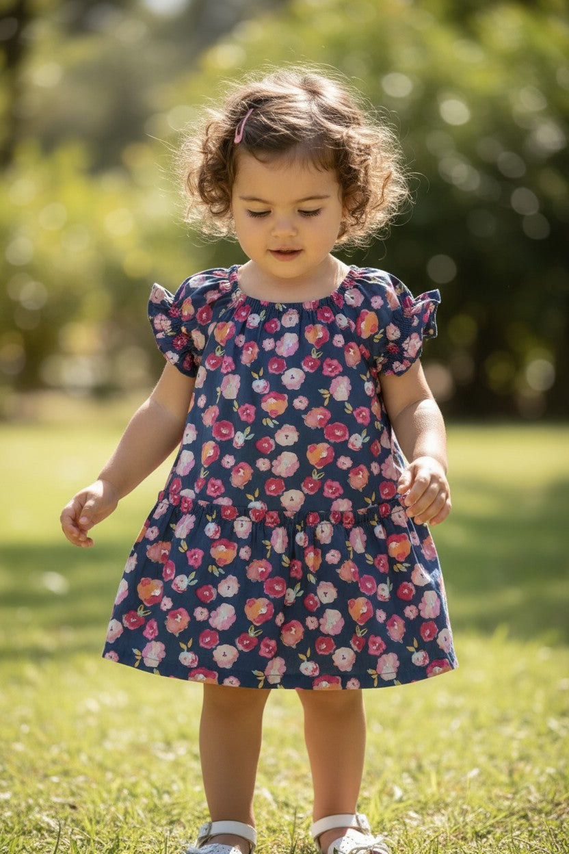 Carter’s Girl Floral Print Short Sleeve Dress – 4 Years