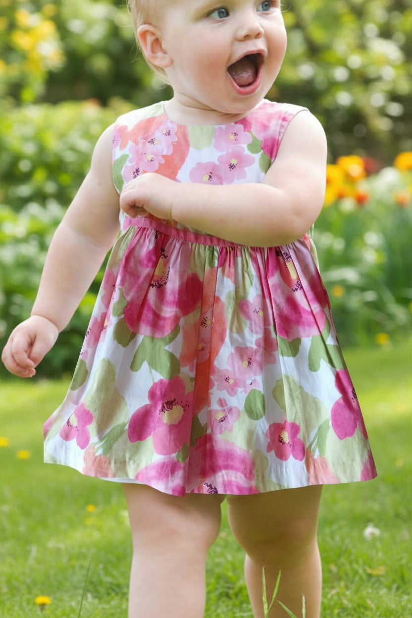 Gymboree Toddler Girl Watercolor Floral Sleeveless Dress – 2 Years