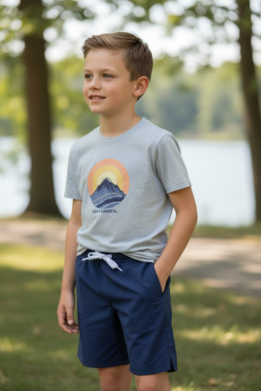 Eddie Bauer Boys’ 3-Piece Set – Polo, Graphic Tee & Shorts – Size 5Y