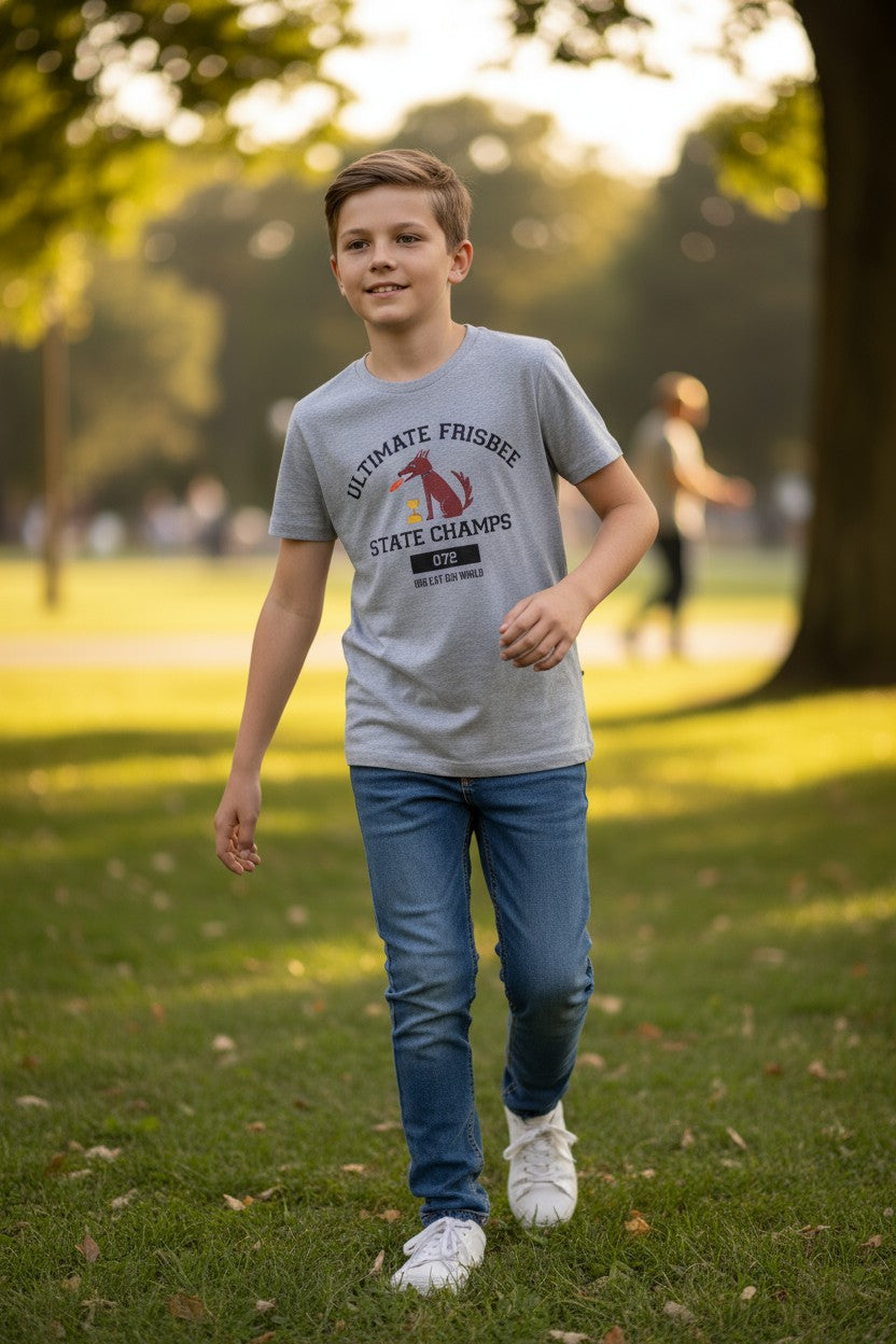 Epic Threads Boys Graphic T-Shirt – “Ultimate Frisbee State Champs” – Size L (14–16)