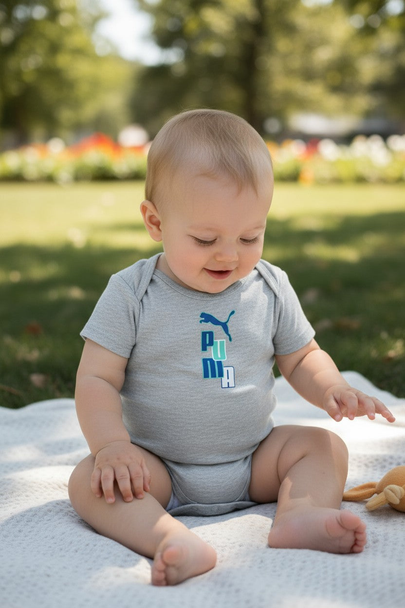 PUMA Baby Boys 4-Piece Bodysuit Set (6–9 Months)
