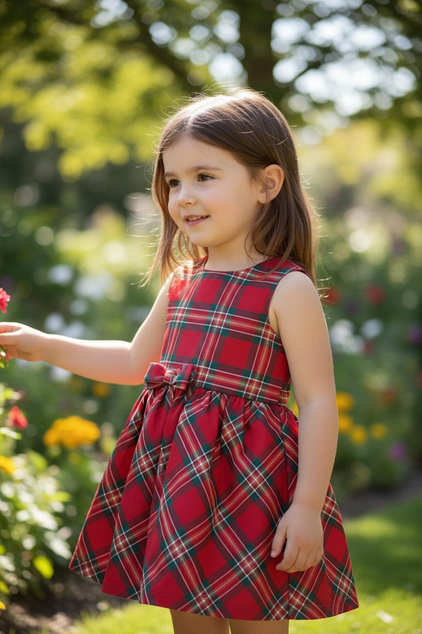 Carter’s Girl’s Red Plaid Holiday Dress – Size 4Y