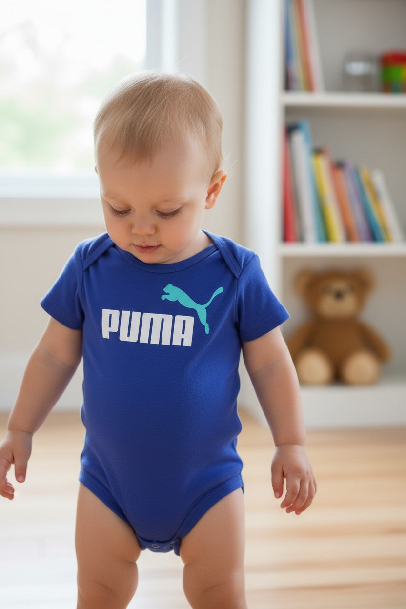 PUMA Baby Boys 4-Piece Bodysuit Set (6–9 Months)
