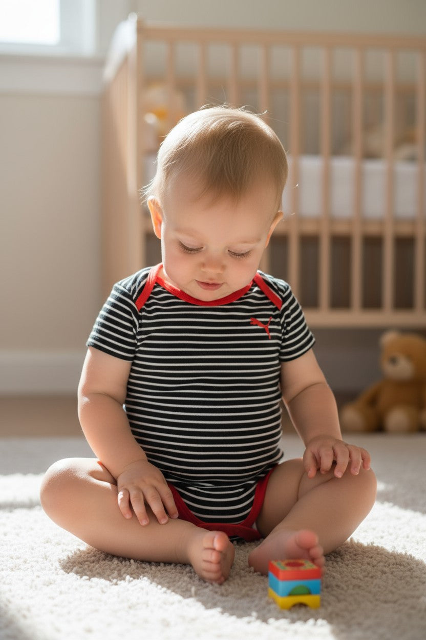 PUMA Baby Boys 4-Pack Bodysuits Set (0–3 Months)