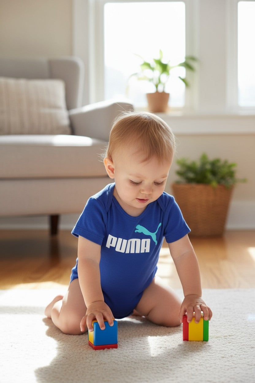 PUMA Baby Boys 4-Piece Bodysuit Set (6–9 Months)