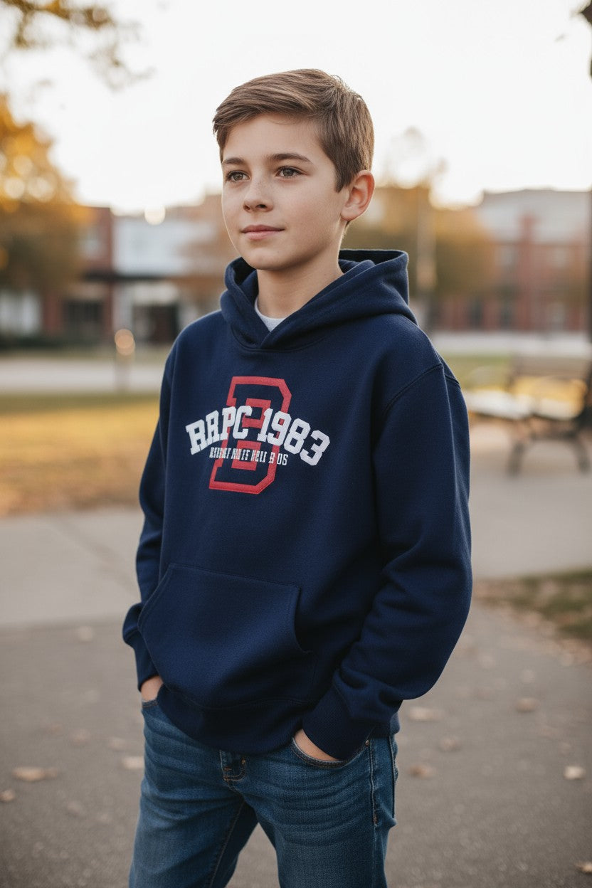 Beverly Hills Polo Club Kids Hoodie – Navy Blue “BHPC 1983” (Size 6–7Y)