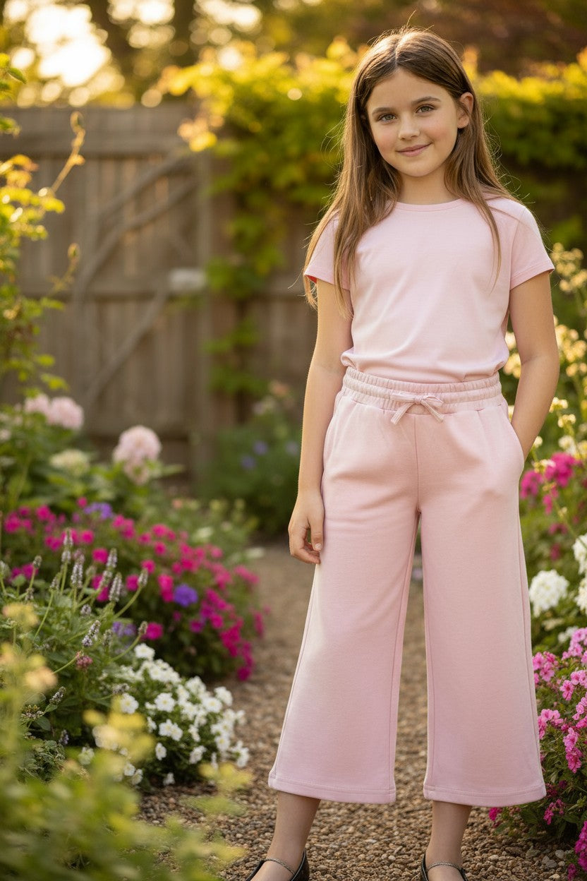 Violet Skye 2-Piece Girls Outfit – Peach Top & Pants Set (5 Years)