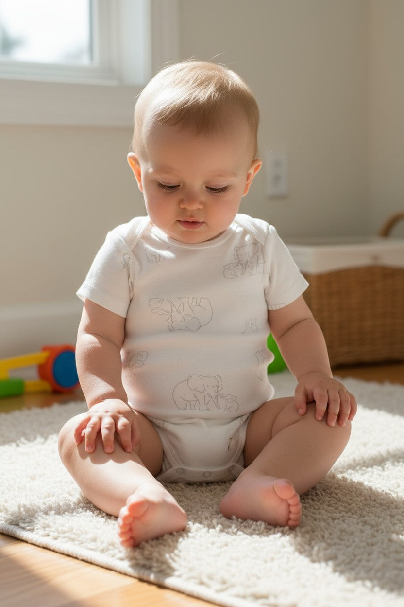 Carter’s Baby Boys 3-Piece Outfit Set (18M) – Elephant & Stripe Theme