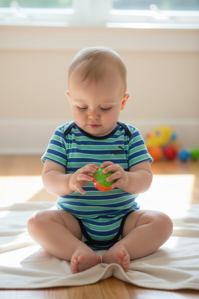 PUMA Baby Boys 4-Piece Bodysuit Set (6–9 Months)