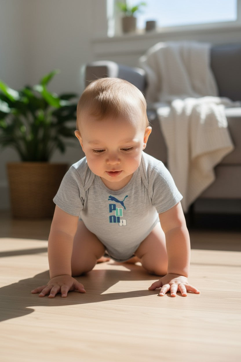 PUMA Baby Boys 4-Piece Bodysuit Set (6–9 Months)