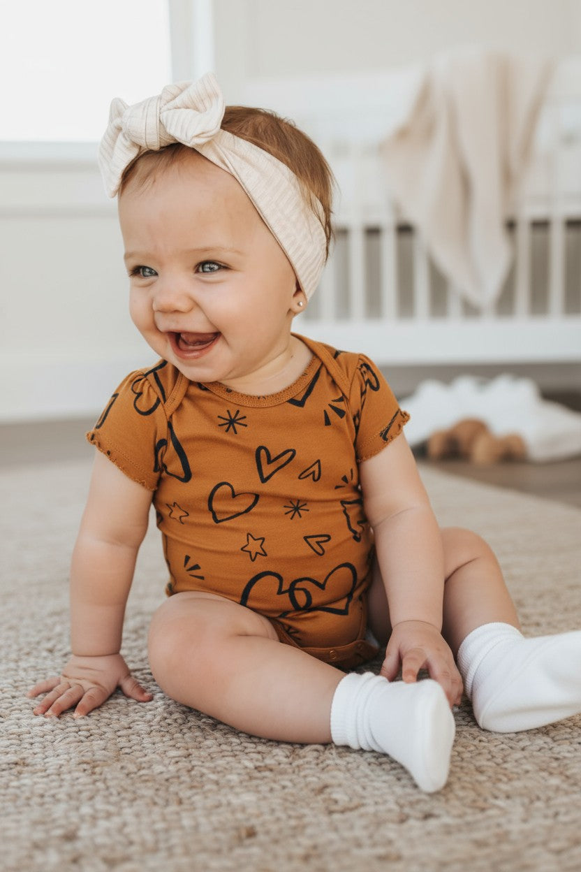 Carter’s Baby Girl 5-Pack Bodysuit Set – 12 Months (Hearts, Stripes & Florals)