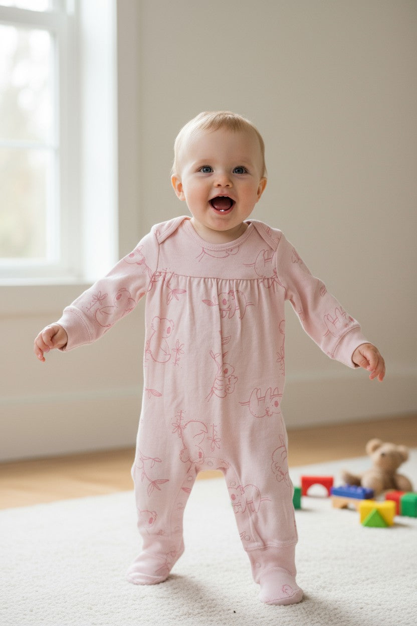 Carter’s Baby Girl 2-Piece Long Sleeve Romper Set – 6 Months