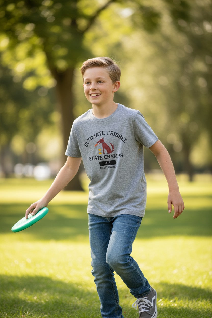 Epic Threads Boys Graphic T-Shirt – “Ultimate Frisbee State Champs” – Size L (14–16)