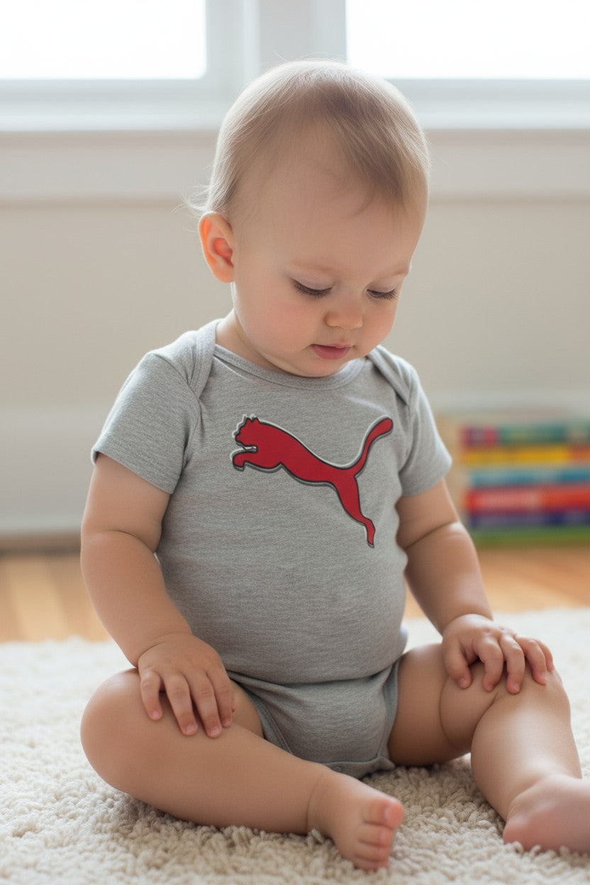 PUMA Baby Boys 4-Pack Bodysuits Set (0–3 Months)