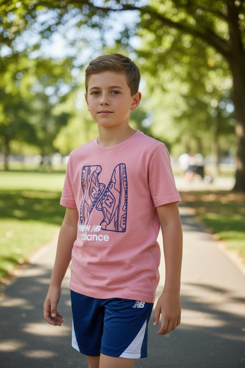 New Balance Kids 3PCS Set – T-Shirts & Shorts – Size 7Y