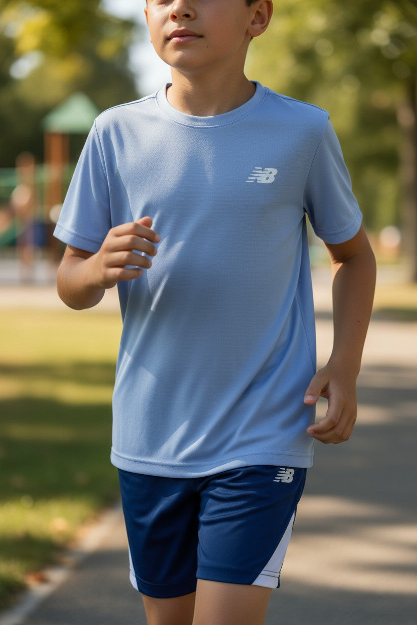 New Balance Kids 3PCS Set – T-Shirts & Shorts – Size 7Y